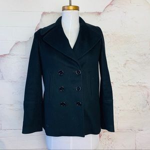 Black Burberry cashmere wool peacoat